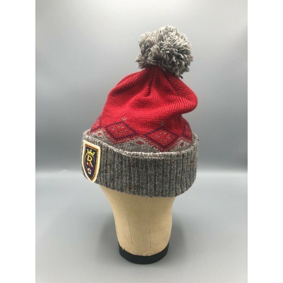 Soccer Pom Beanie Adult Cap‎ Hat Football One Size - Picture 4 of 7